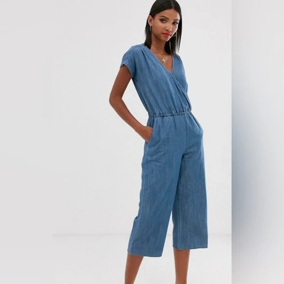J. Crew Mercantile Denim Blue Jumpsuit - Picture 1 of 8